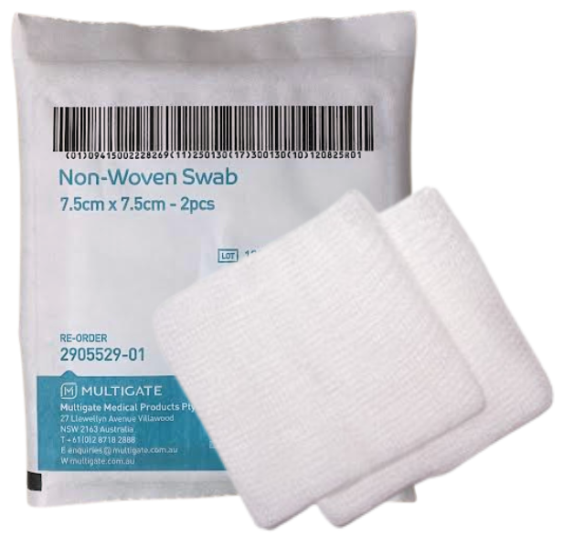 Multisorb Non Woven Sterile Dual Swab 7.5x7.5cm