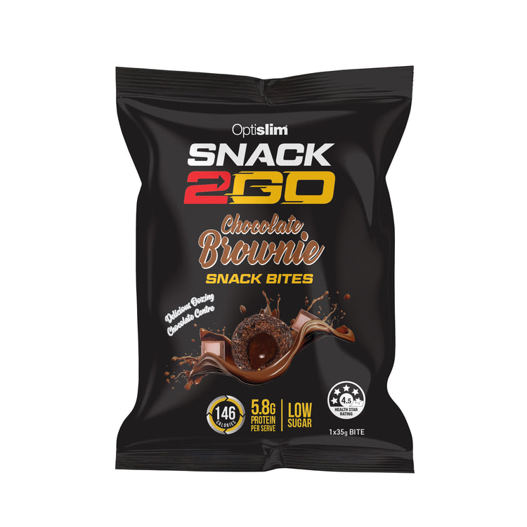 Optislim SNACK2GO Snack Bites Choc Brownie x4pk