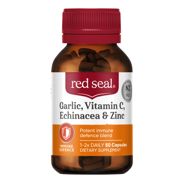 Red Seal Garlic, Vitamin C, Echinacea & Zinc 50 Capsules