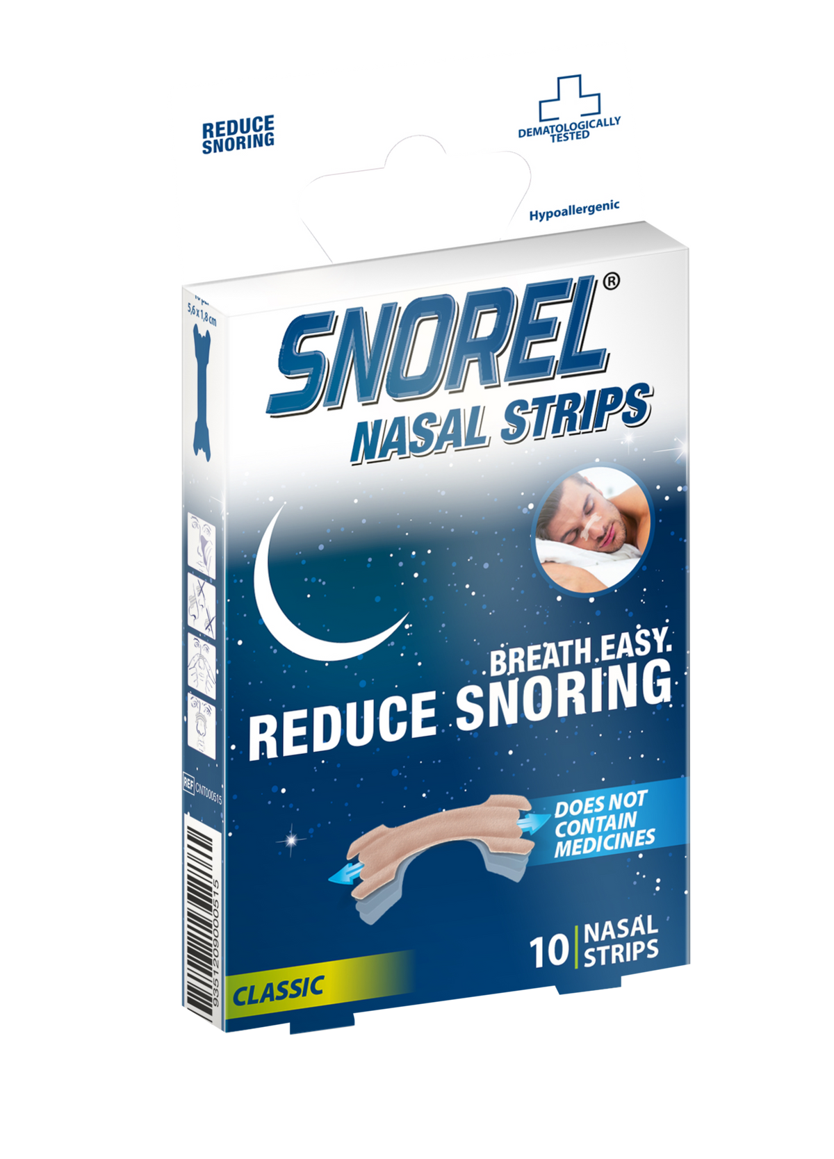 SNOREL Snoring Relief Strips 10s