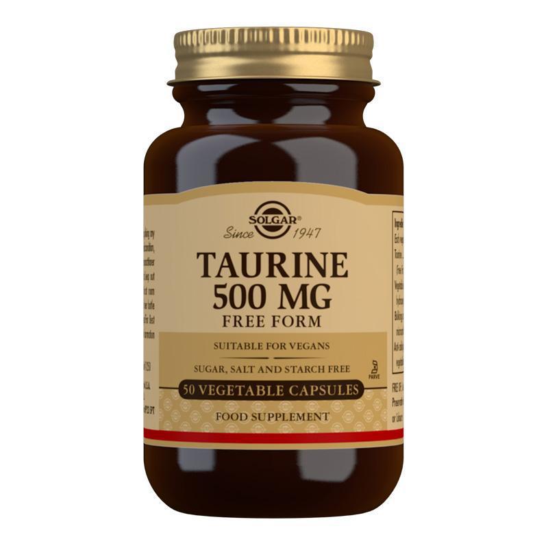 Solgar Taurine 500 mg Vegetable Capsules 50s