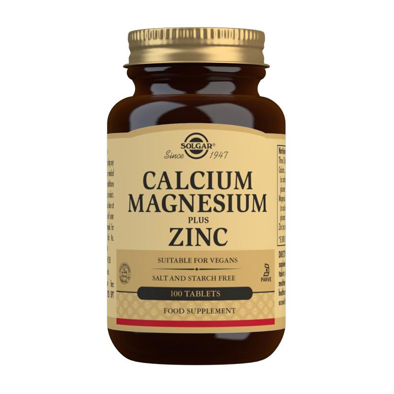 Solgar Calcium Magnesium Plus Zinc Tablets 100s