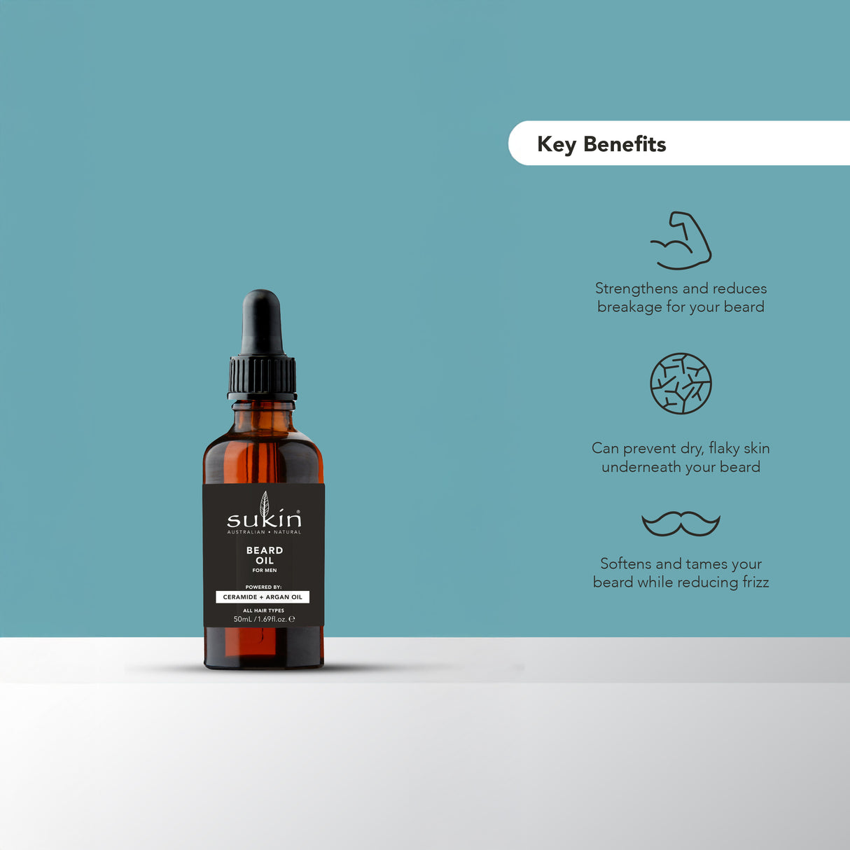 SUKIN Men's Beard Oil 50ml