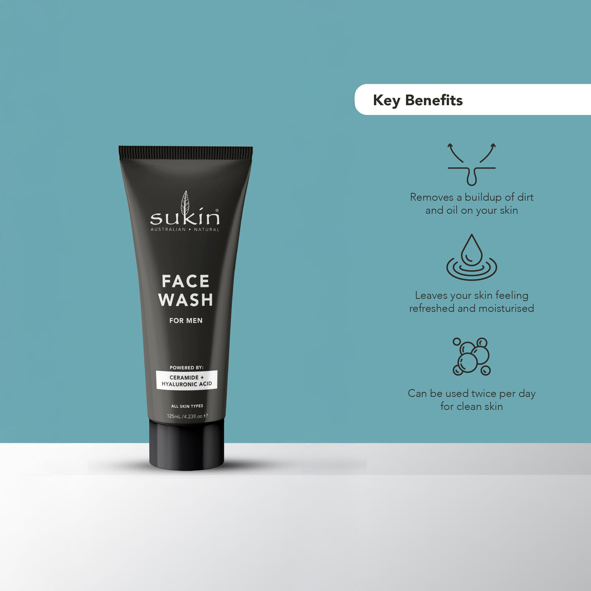 Sukin Mens Face Wash 125ml