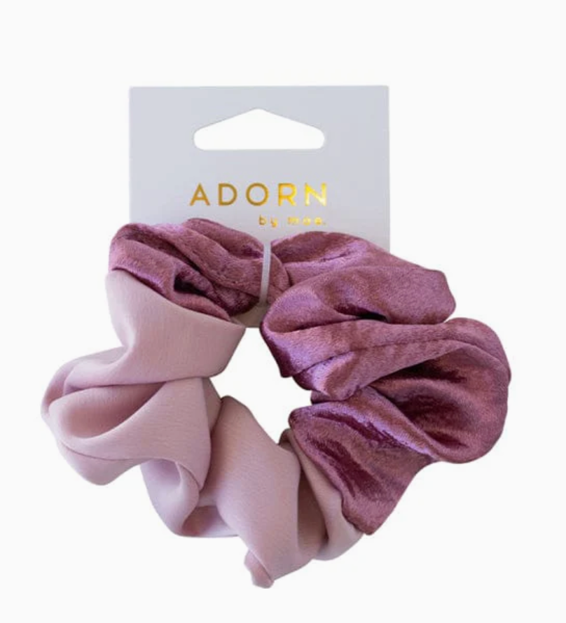 Elastic Scrunchie Two Tone Mauves