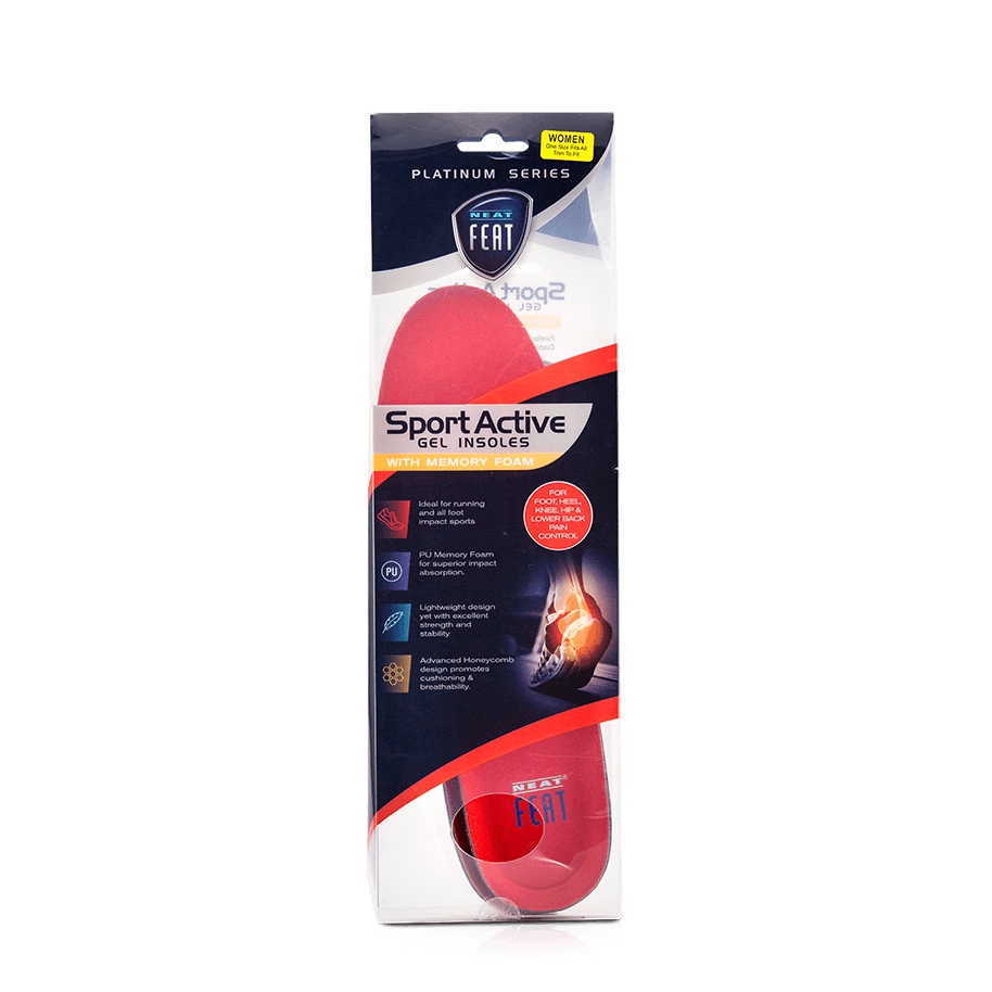 Neat Feat Sport Active Gel Insoles With Memory Foam