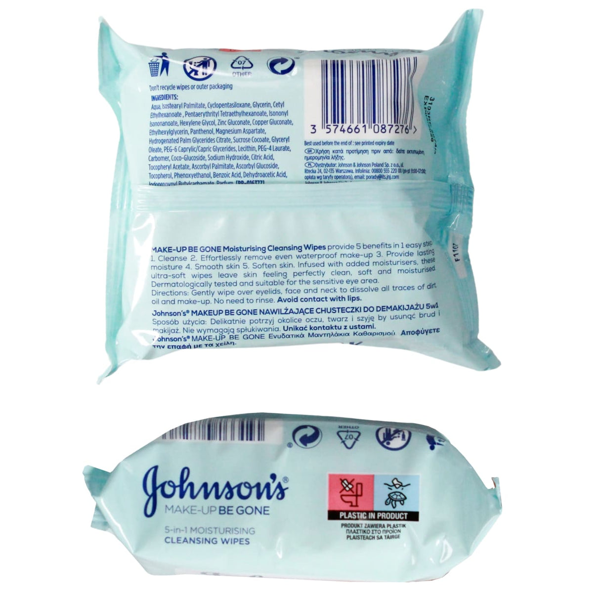 Johnson's Face Care Daily Essentials Moisturising Wipes Dry Skin 25 Pack