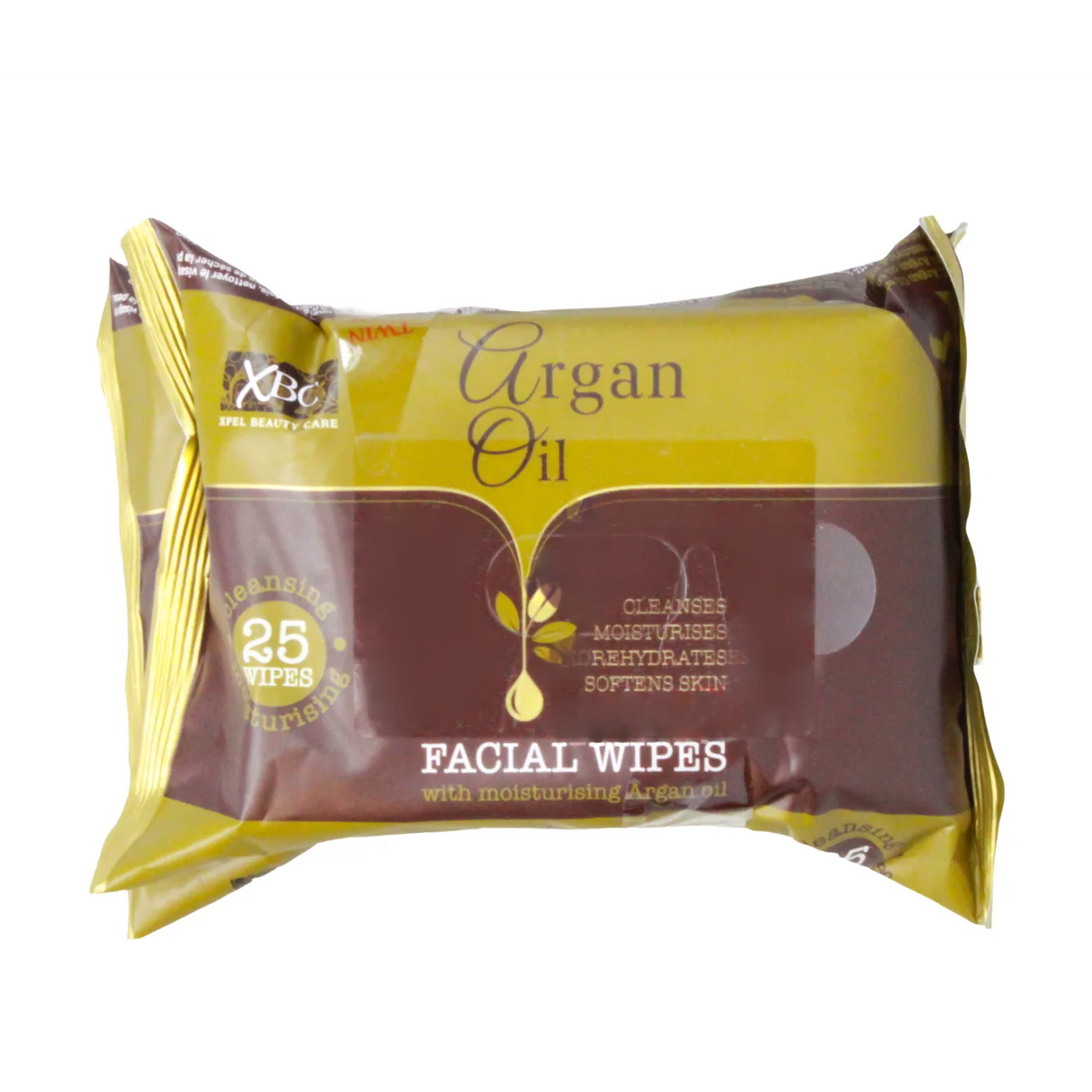 XBC Argan Oil Facial Wipes 25s 2pk
