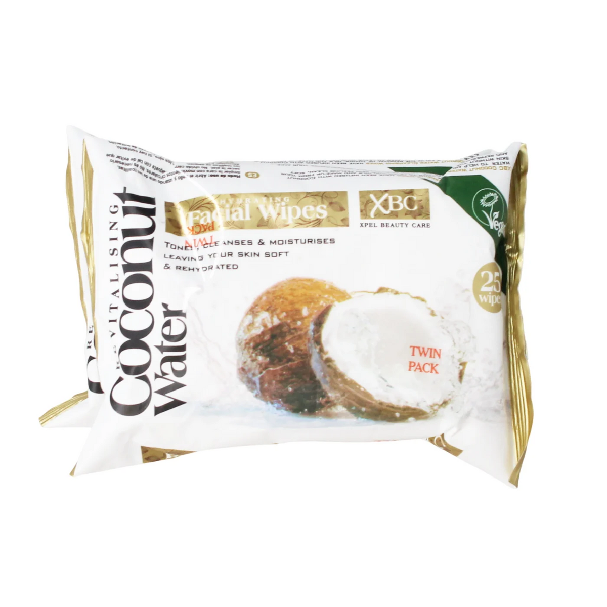 XBC Coconut Facial Wipes 25s 2pk