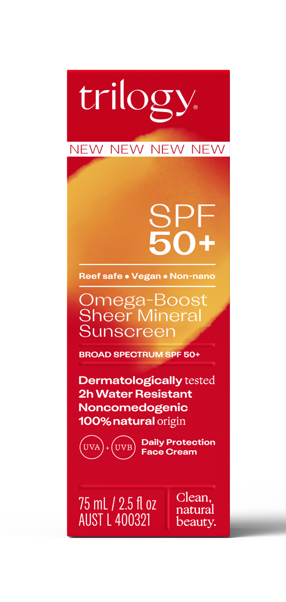 Trilogy SPF50+ Omega-Boost Sheer Mineral Sunscreen 75ml