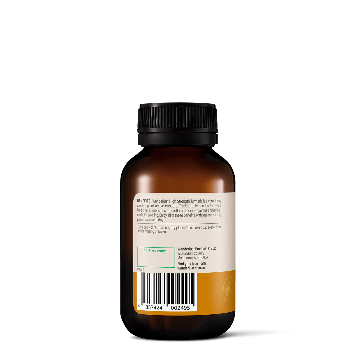Wanderlust High Strength Turmeric Capsules 60s