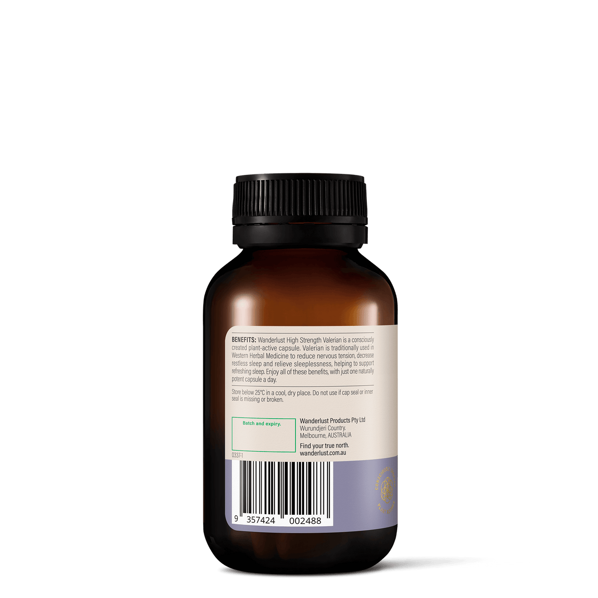 Wanderlust High Strength Valerian 60 capsules