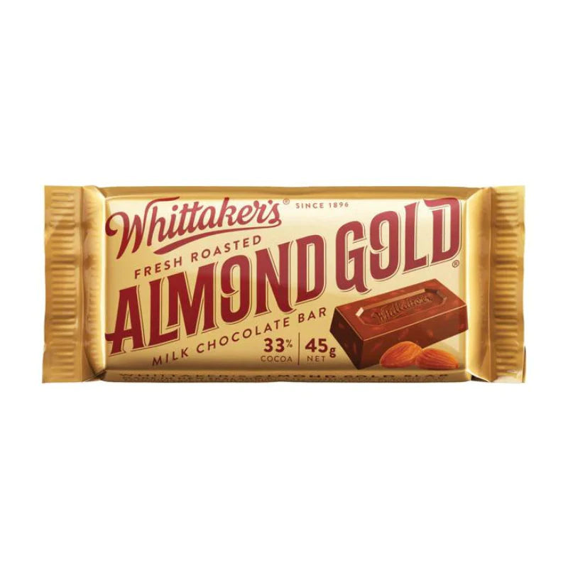 Whittaker's Almond Gold Chocolate Slab 45 g