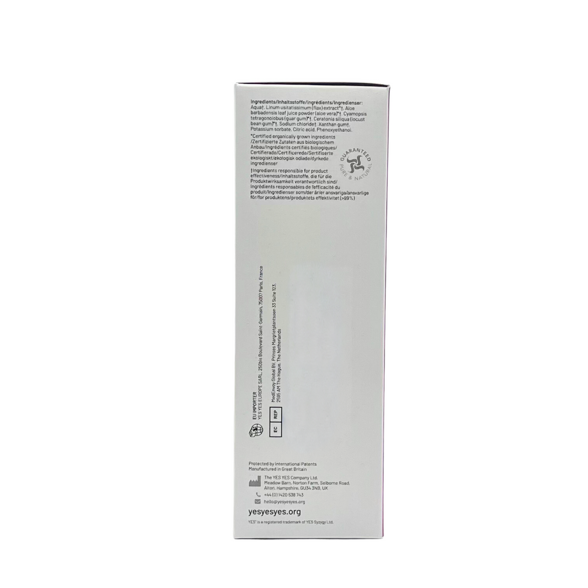 YES VM Organic Vaginal Moisturiser Gel Appl.6pk