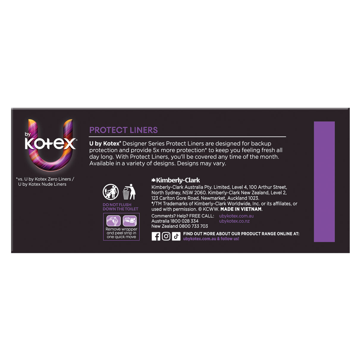 U by Kotex Designer Series Liners 30 Pack