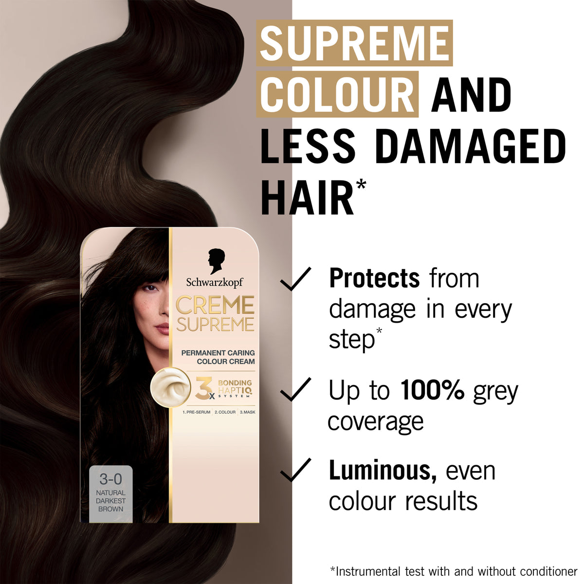 Schwarzkopf Creme Supreme 3-0 Natural Darkest Brown