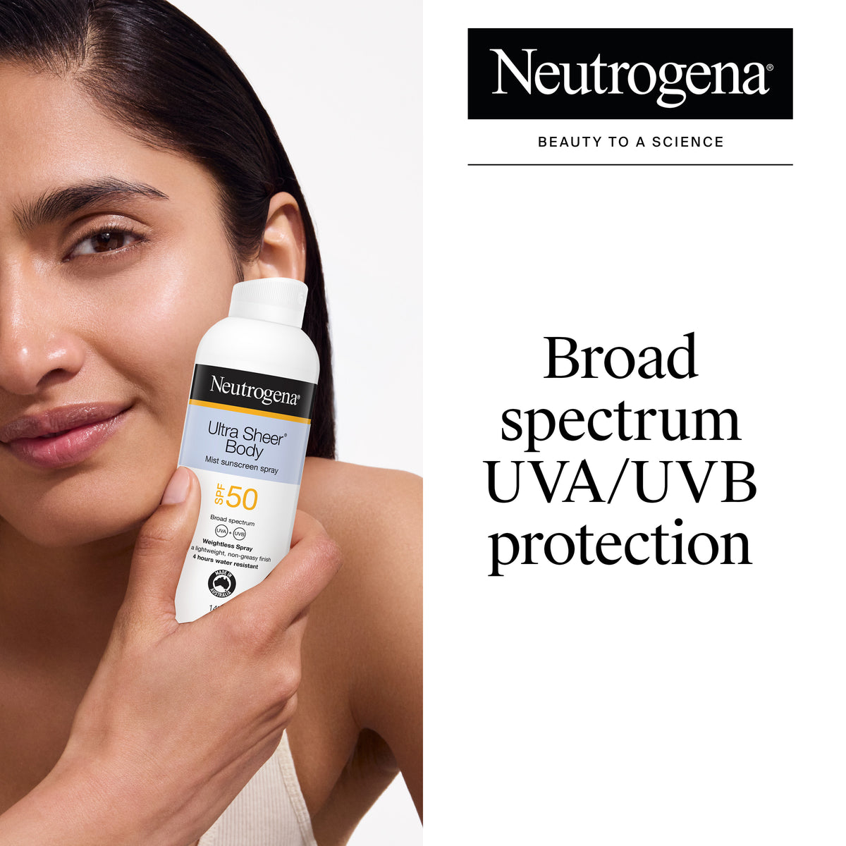 Neutrogena Ultra Sheer Body Mist Sunscreen SPF 50 140 g