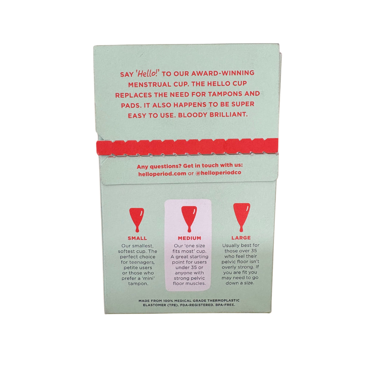Hello. High Cervix Cup Bright Blue M