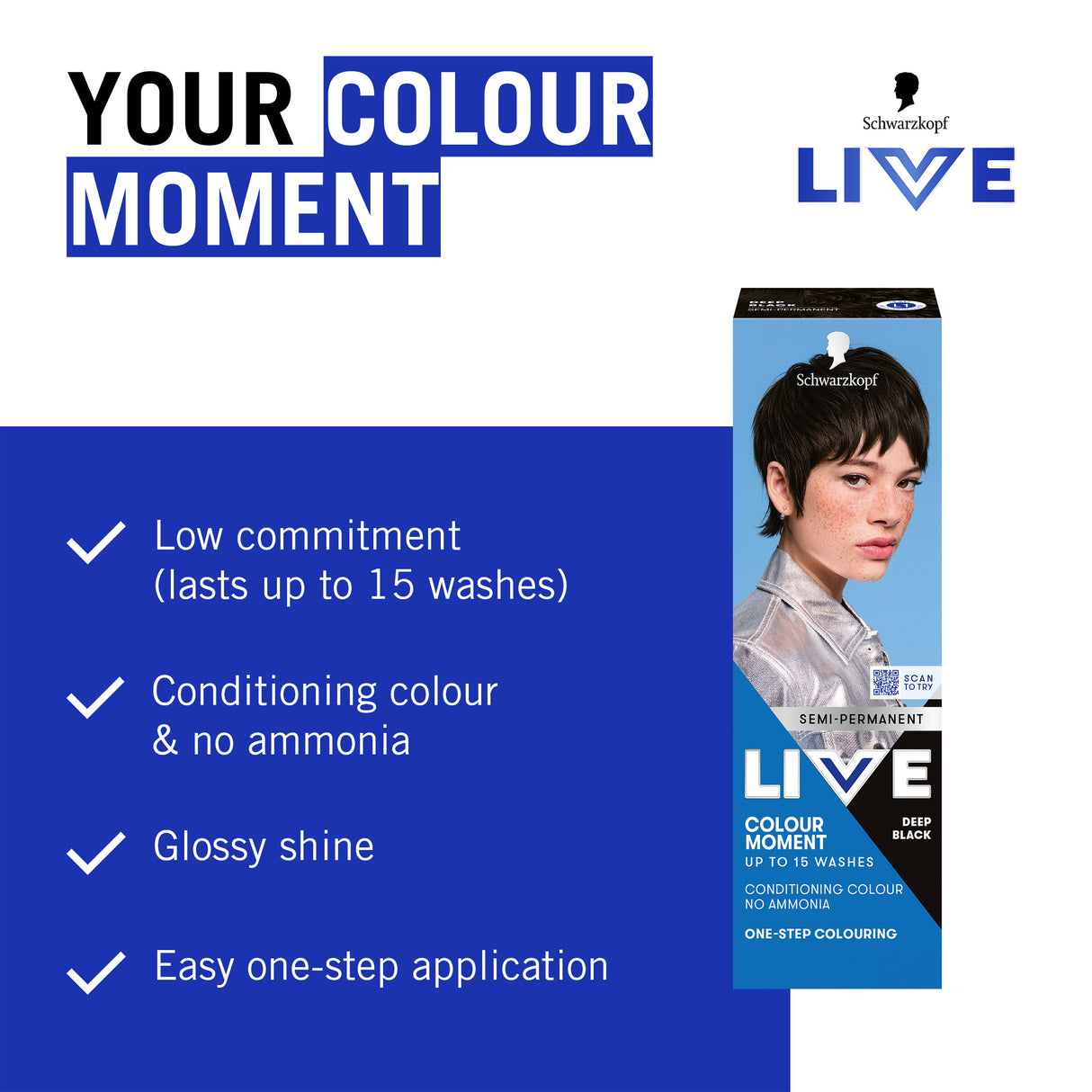 Schwarzkopf Live Colour Deep Black 75mL