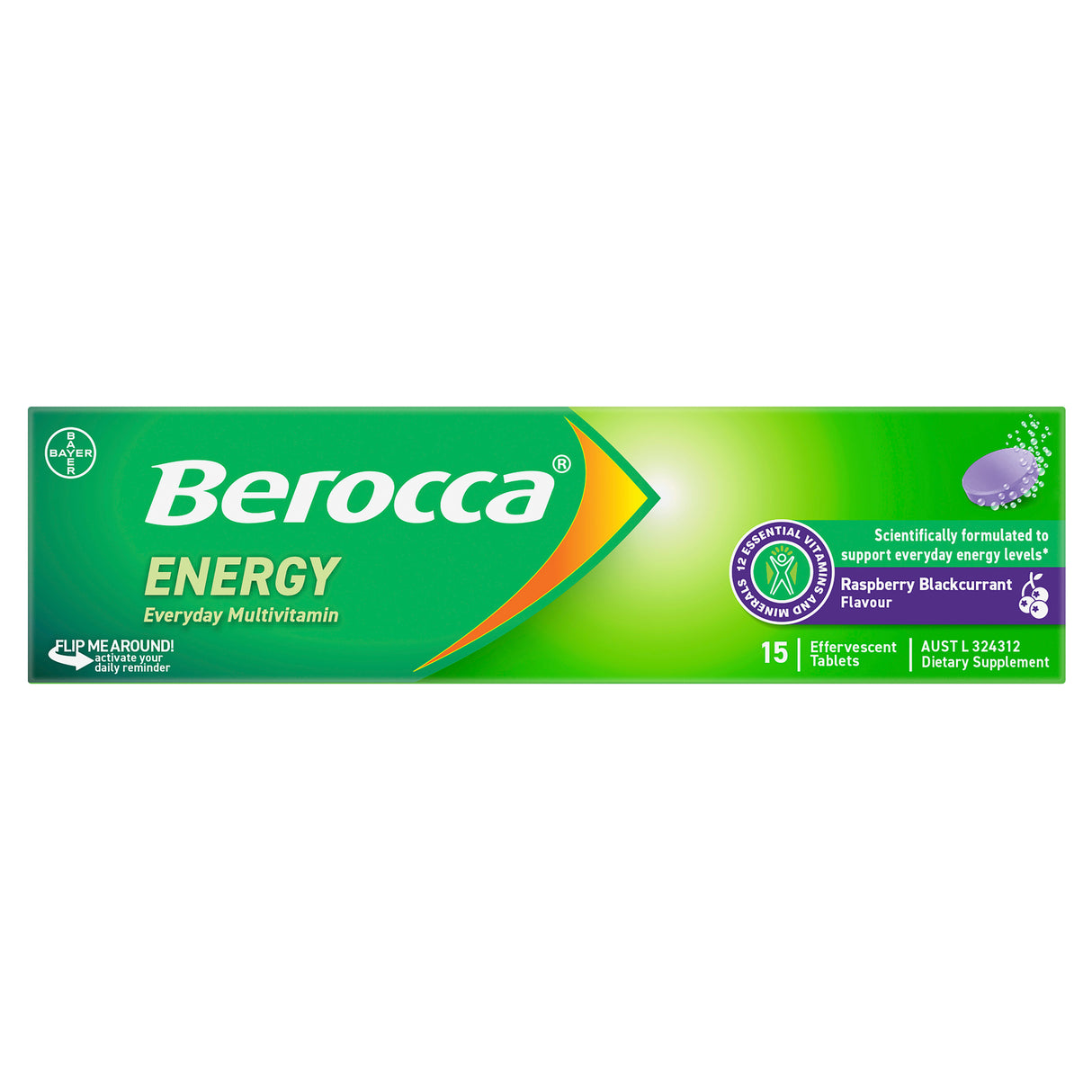 Berocca Raspberry +Blackcurrant Effervescent Tab 15s