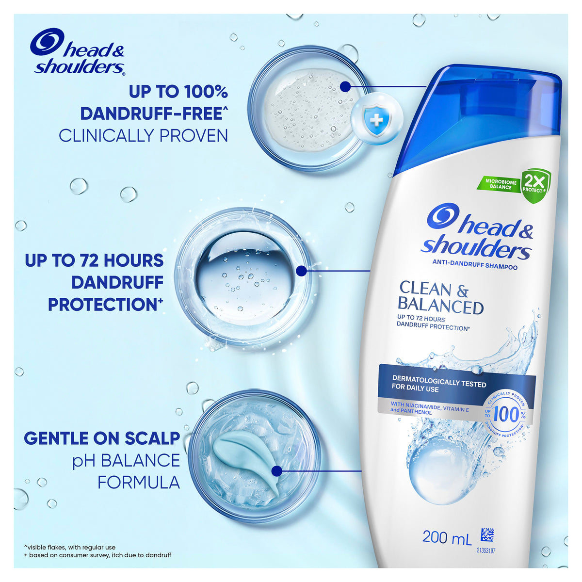 Head & Shoulders Clean & Balanced Shampoo 200ml