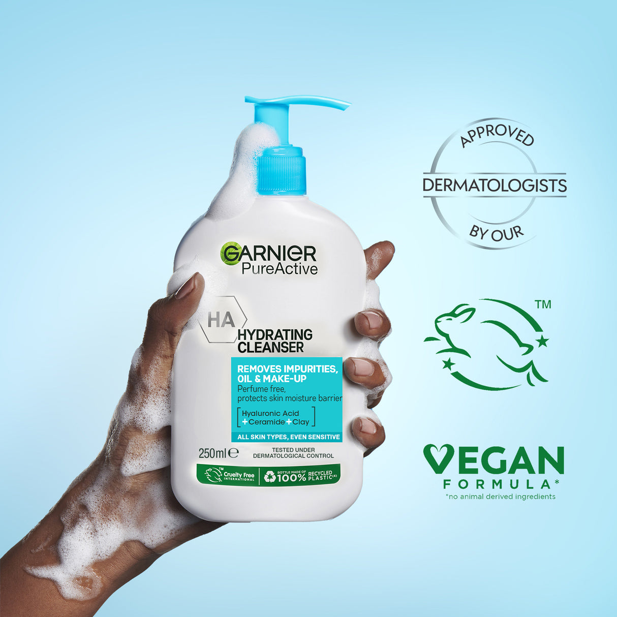 GARNIER Pure Actv Hydr Clnsr 250ml