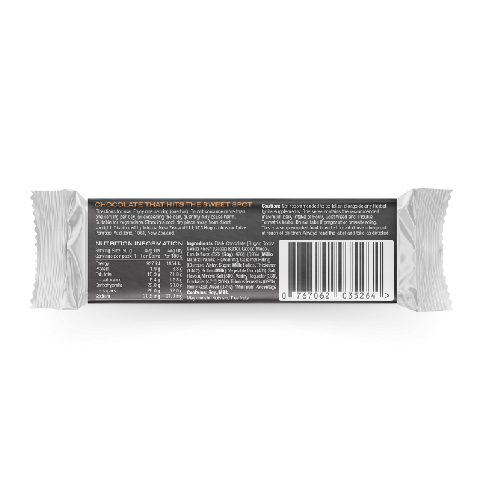 Herbal Ignite Chocolust Caramel Tease Bar 50g