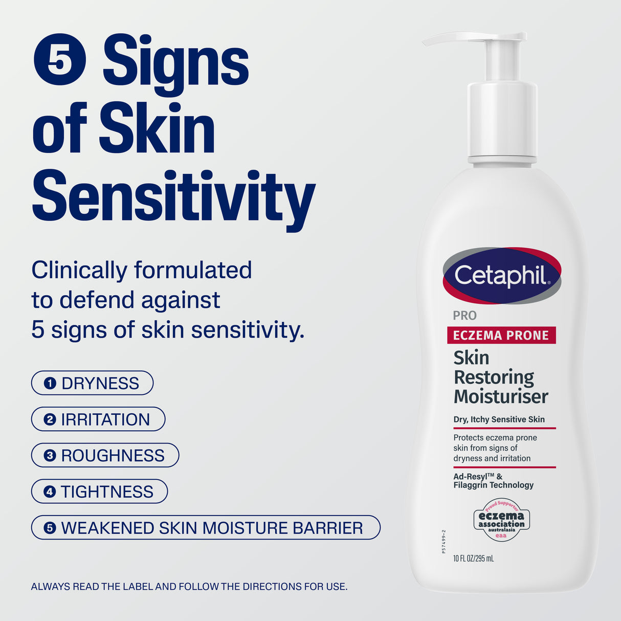 Cetaphil Pro Eczema Skin Cream with Skin Restoring Moisturiser 295mL
