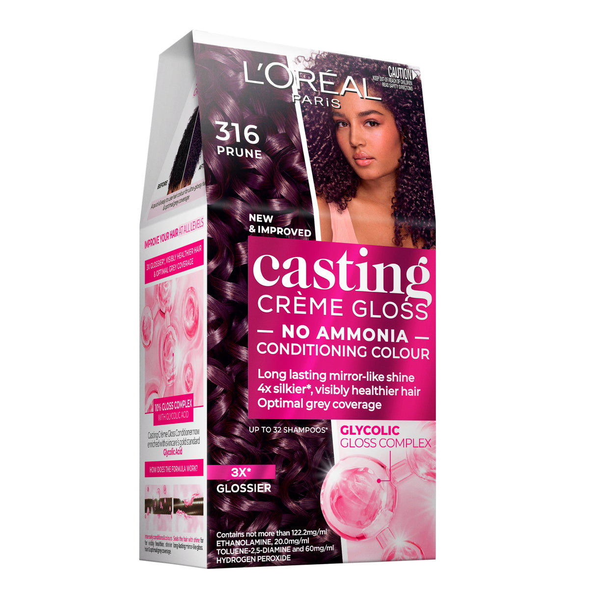 L'Oréal Paris Casting Crème Gloss Semi-Permanent Hair Colour - 316 Plum (Ammonia Free)