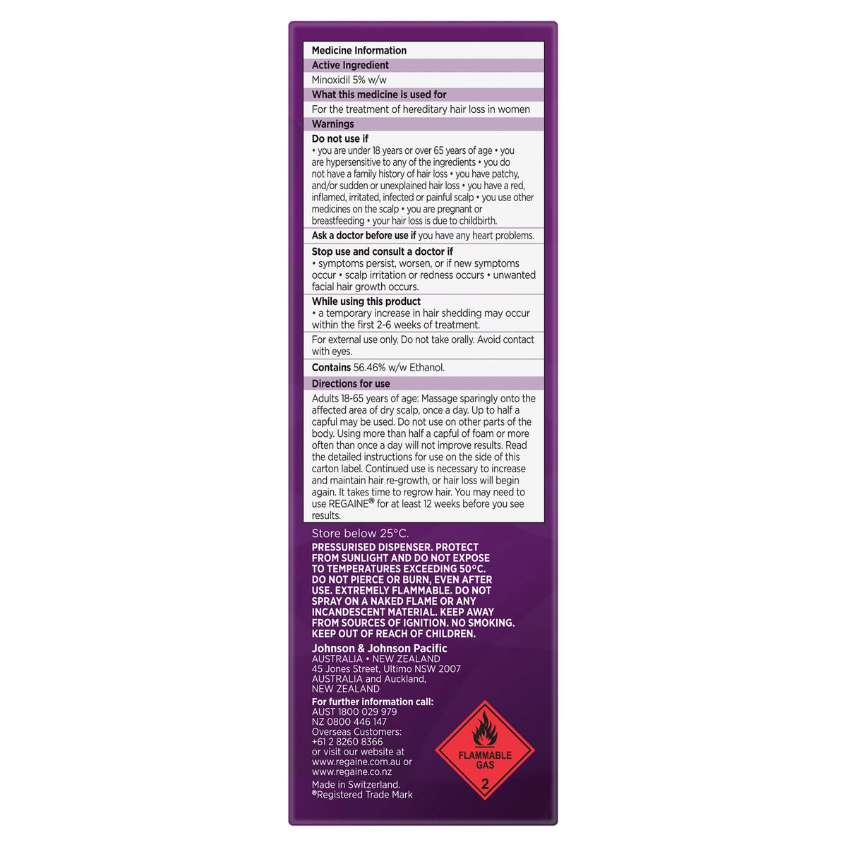 Regaine Woman Foam 5% 2Months 60g