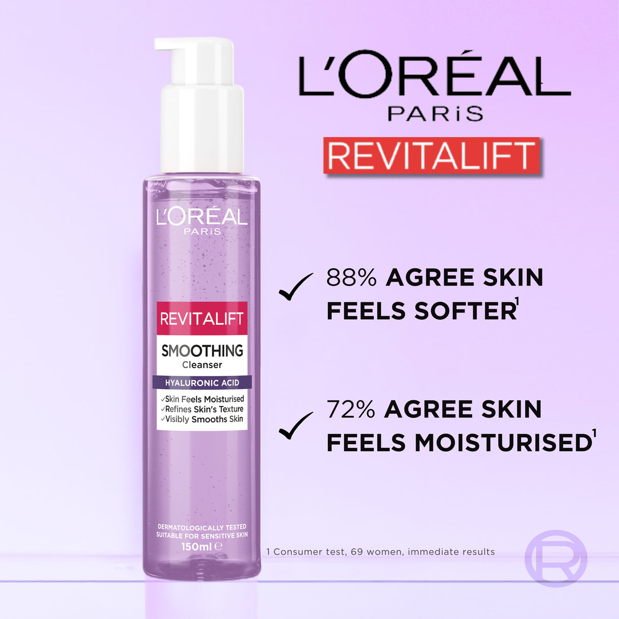 Loreal Paris Revitalift Smoothing Hyaluronic Acid Cleanser 150ml