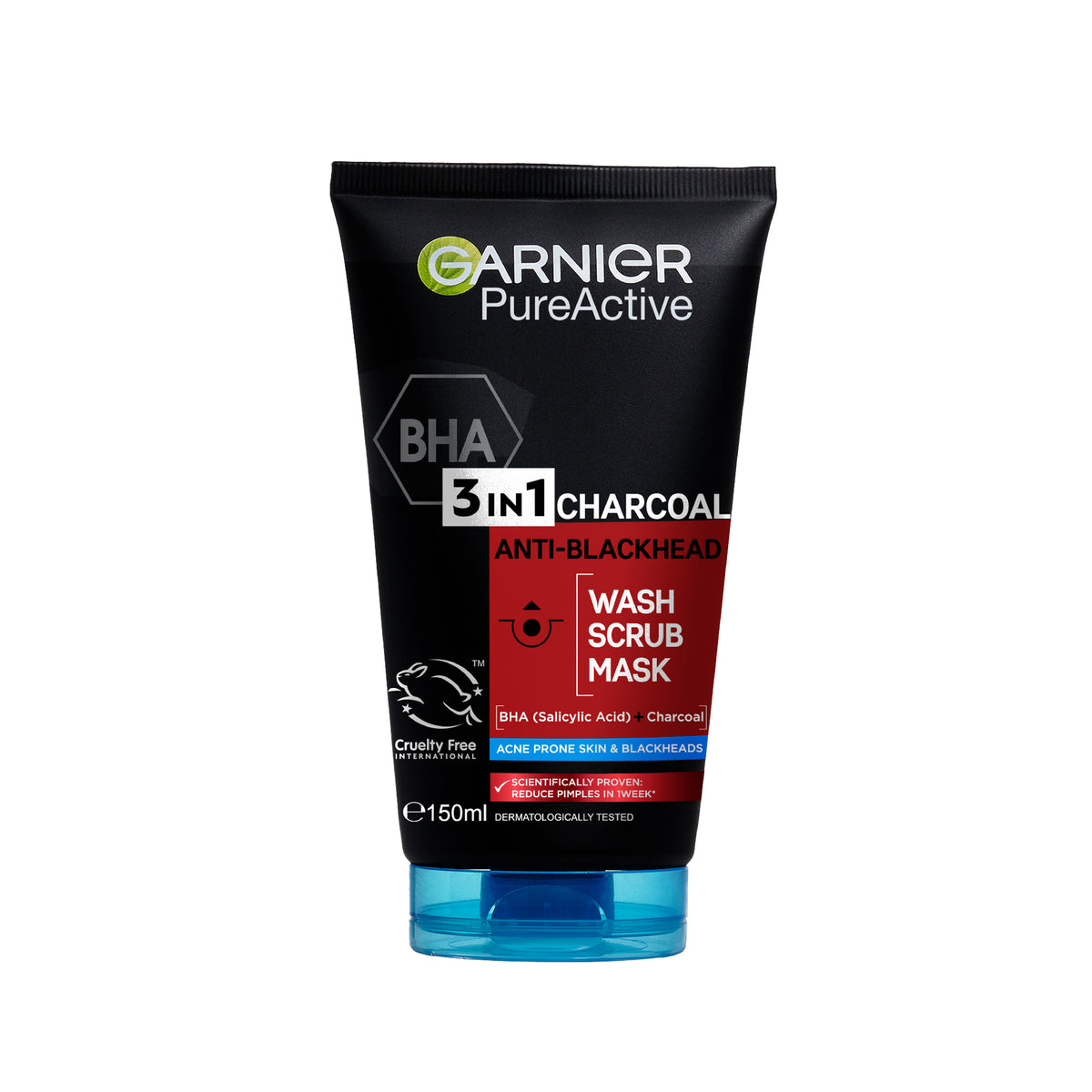 Garnier Pure Active Intensive Charcoal 3-in-1 Wash 150 mL