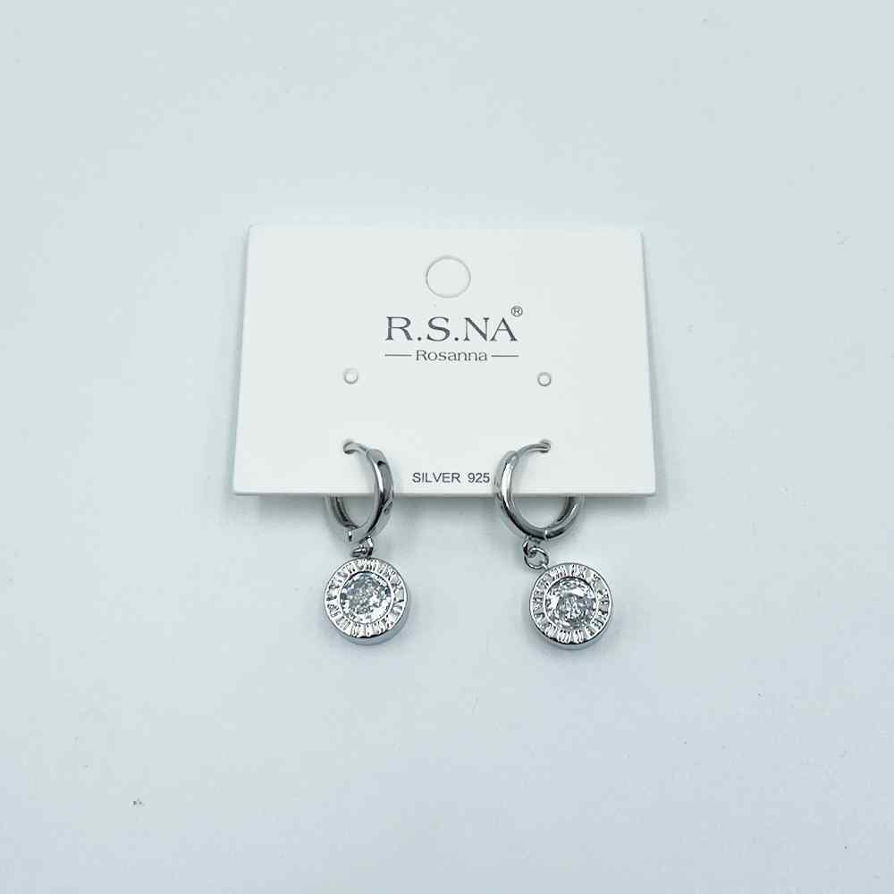 Rosanna Earrings Drop Diamante Silver