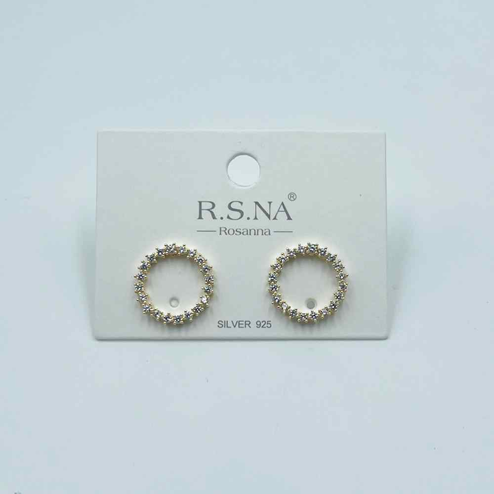 Rosanna Earrings Diamond Circle Gold