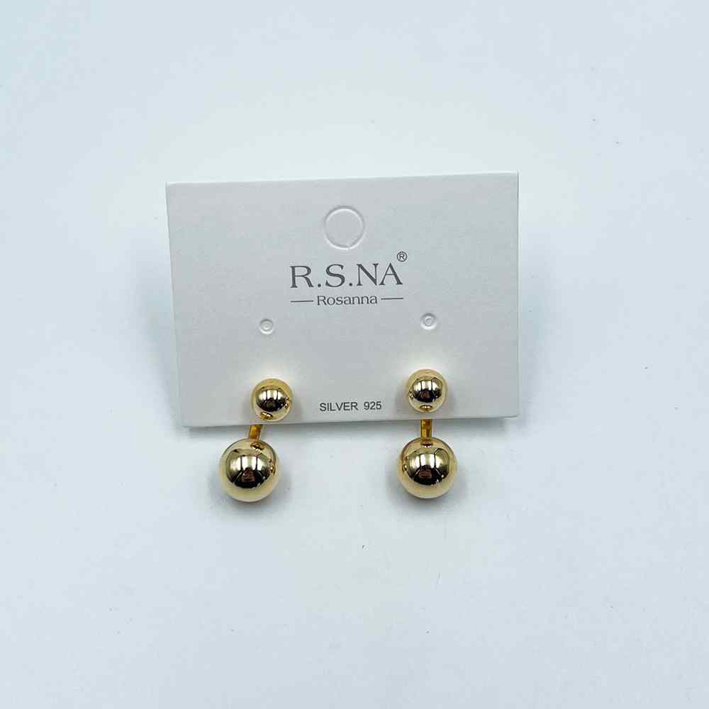 Rosanna Earrings Drop Sphere Gold