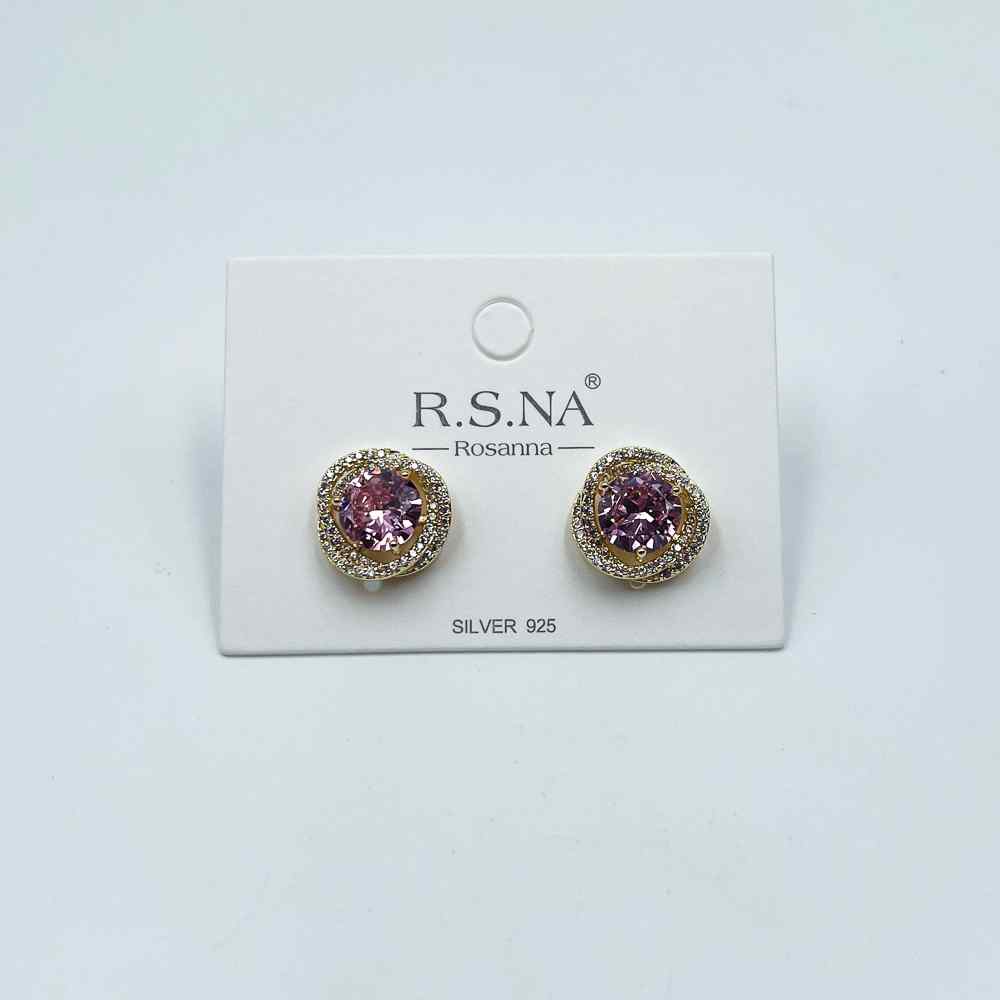 Rosanna Earrings Stunning Diamante Gold Stud