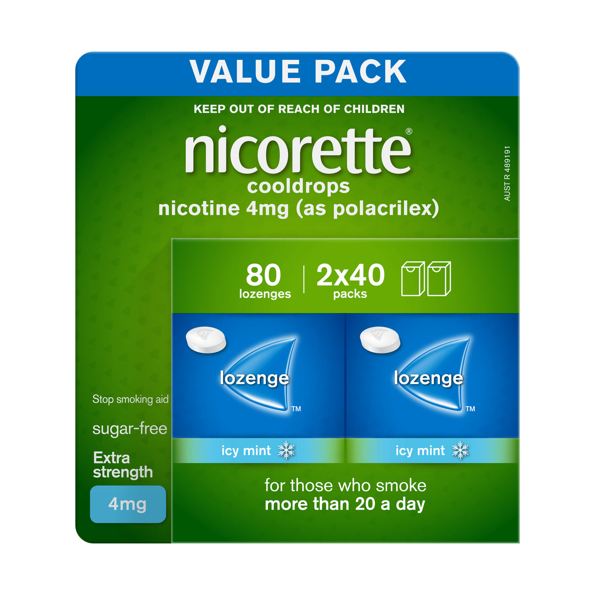 NICORETTE Lozenge Cooldrops 4mg 80