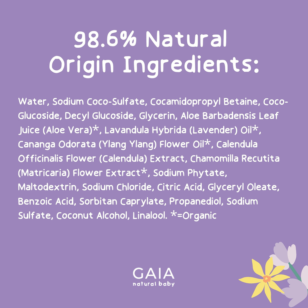 GAIA Baby Sleeptime Bath Wash 500ml