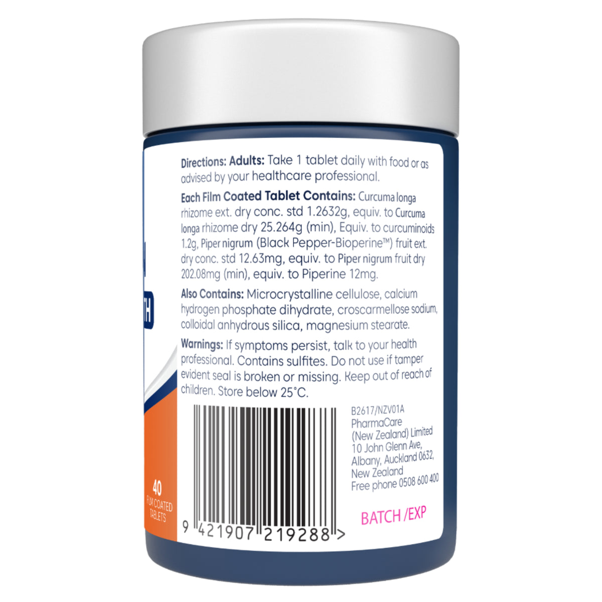 Bioglan Curcumin Double Strength 1200mg 40 Tablets