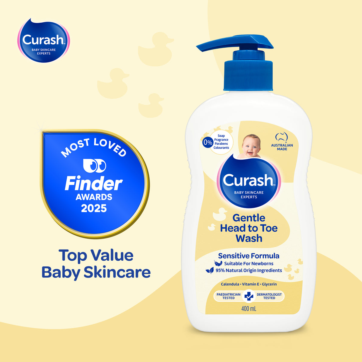 Curash Gentel Head To Toe Wash 400ml
