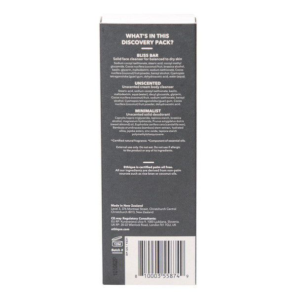 ETHIQUE Gentle Unscented Trio Discovery Pack 45g