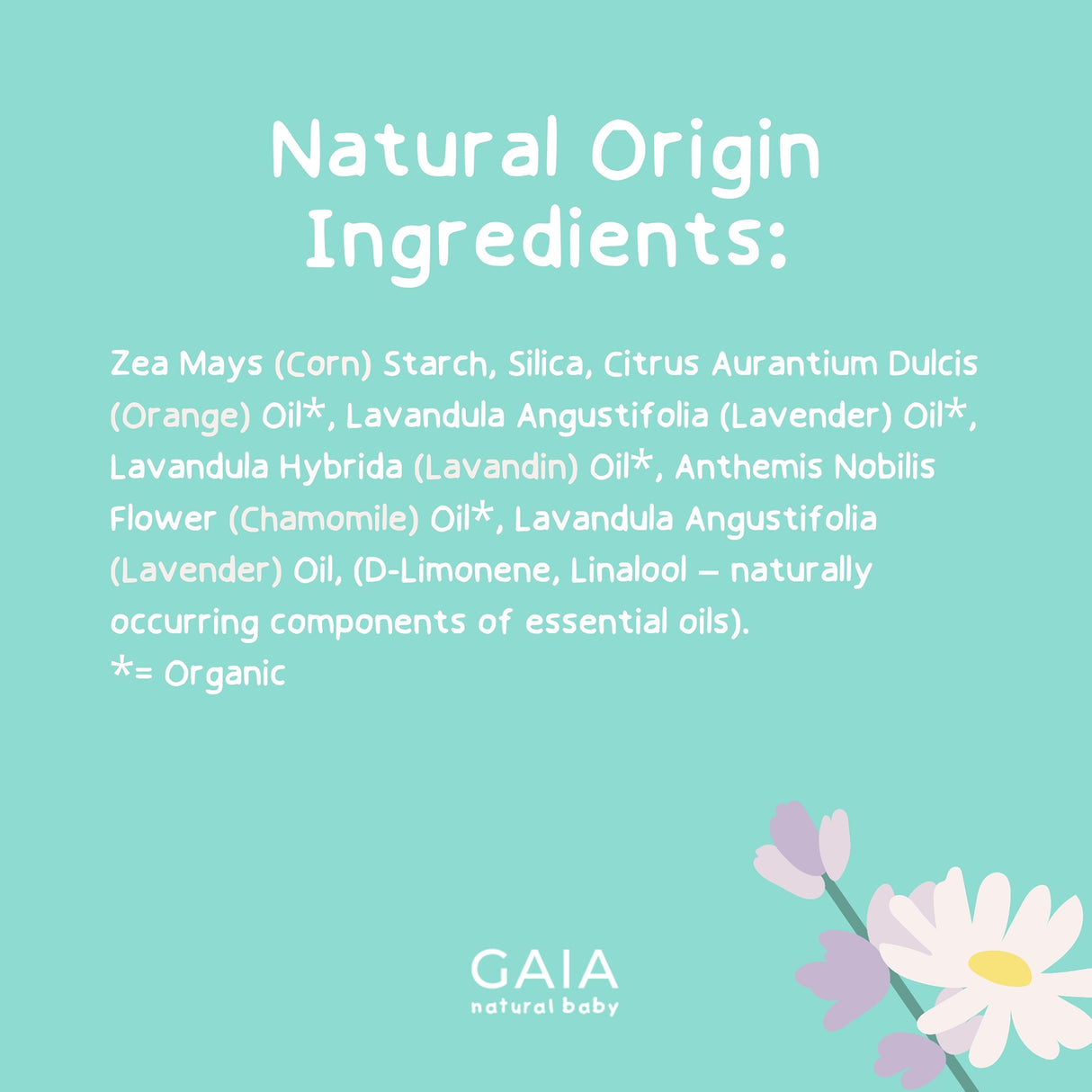 GAIA Talc Free Natural Baby Powder 200g