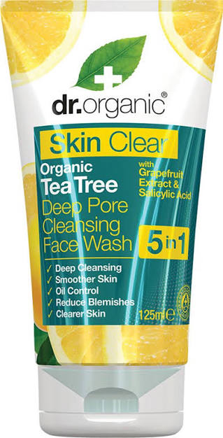 Dr. Organic Skin Clear Tea Tree Deep Pore Face Wash 125ml