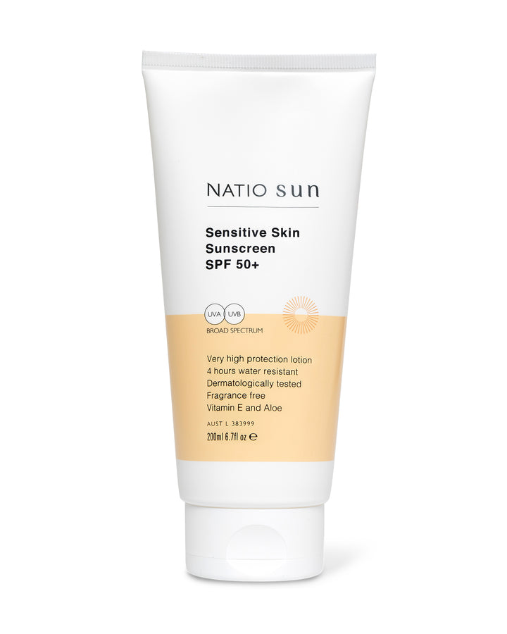 Natio Sensitive Skin Sunscreen SPF50+ 200ml