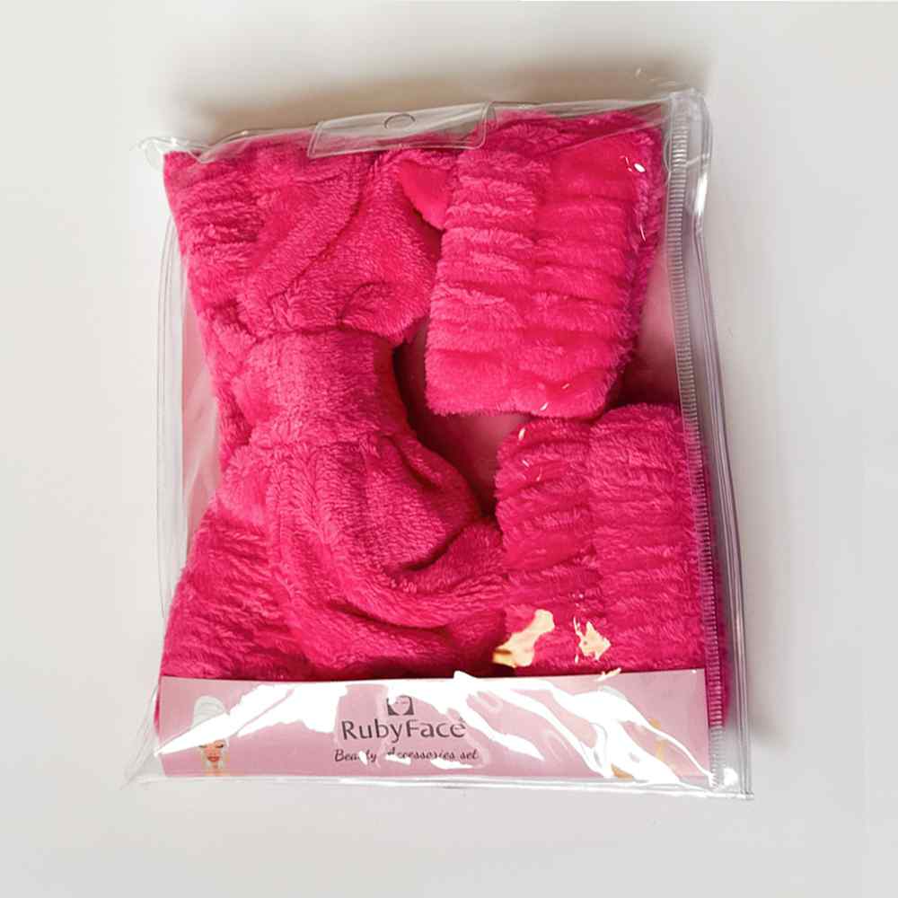 Ruby Face Cosmetic Wrist and Headband Set