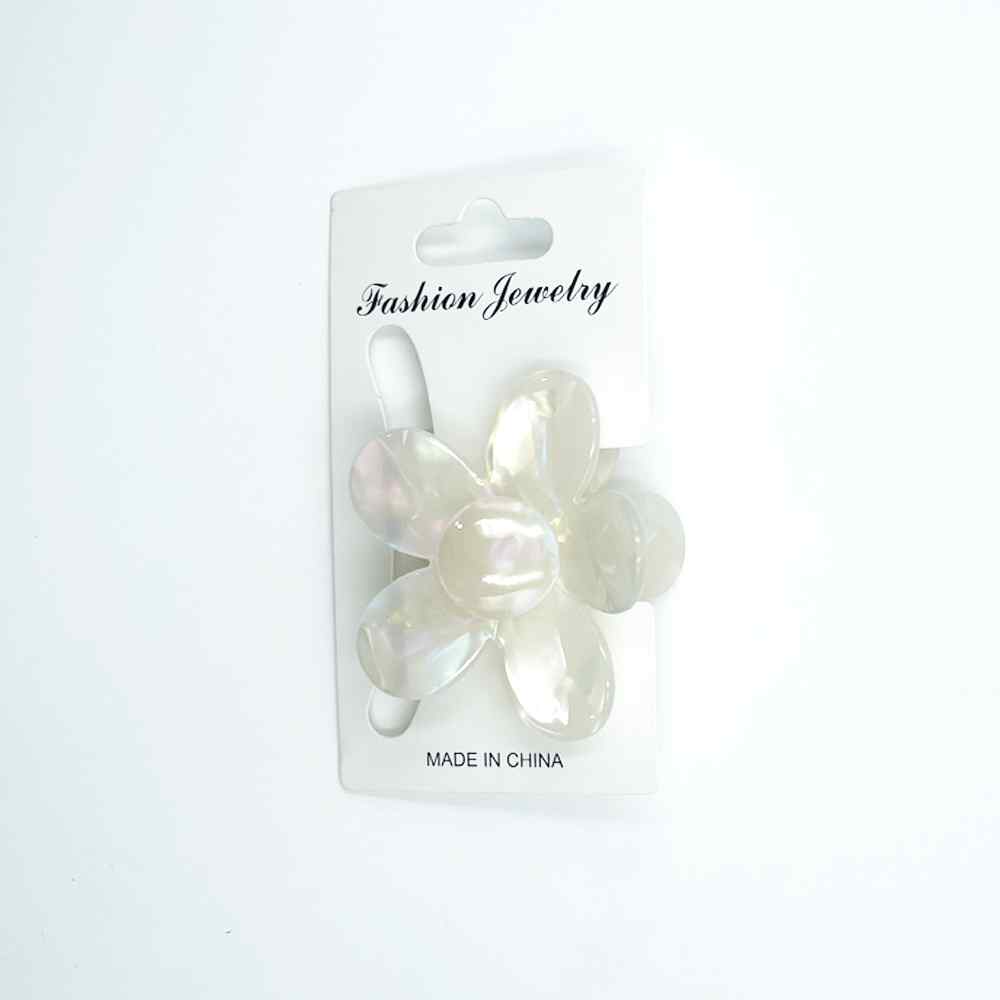 Pearlescent Flower Hair Claw Clip