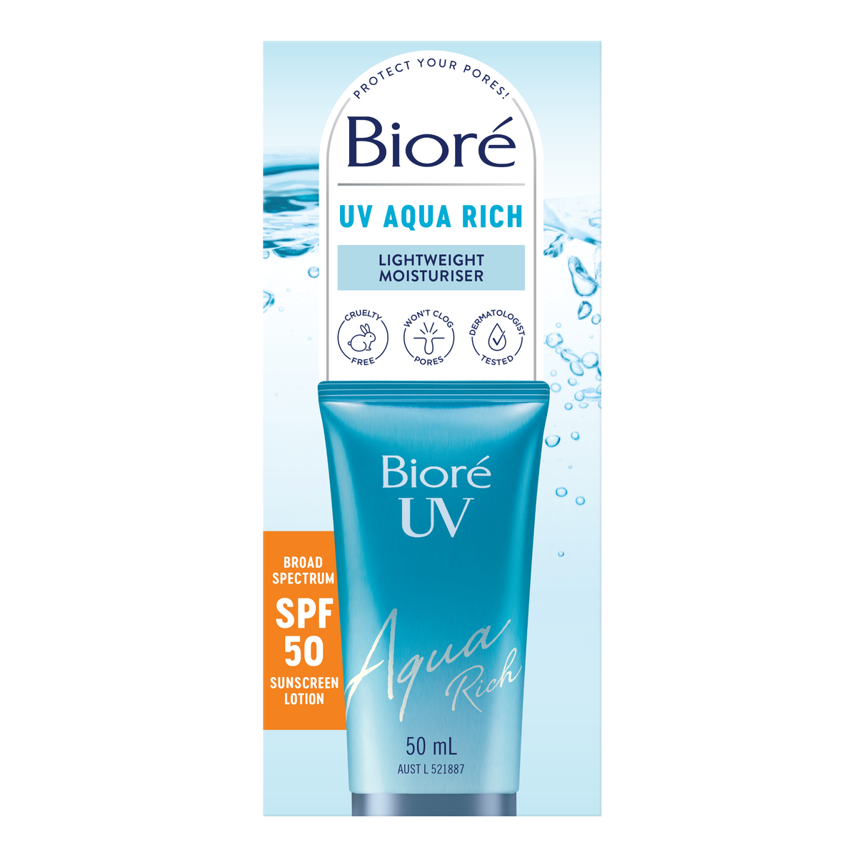 BIORE UV AQUA RICH Moisturizer SPF50 50ML