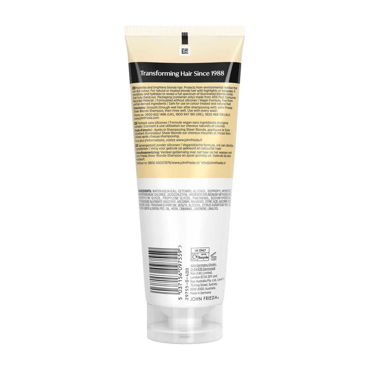 John Frieda Sheer Blonde Brightening Conditioner 250ml