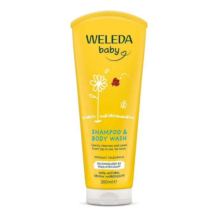 Weleda Calendula Baby Shampoo and Body Wash 200 mL