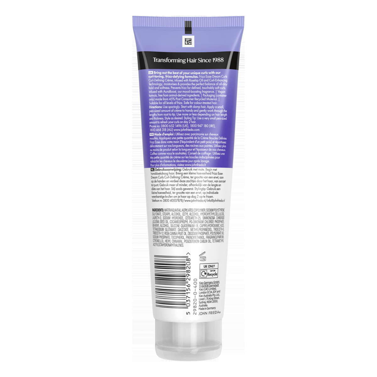 John Frieda Frizz Ease Dream Curls Curl Define Cream 150ml